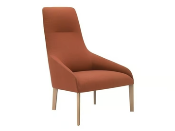 ALYA BU1522 - Upholstered armchair high-back by Andreu World - view 2